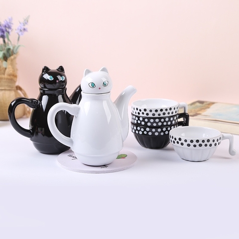 Set Tetera + 2 tazas Gatos