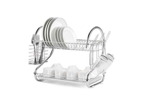 Secador organizador de platos escurridor 2 niveles