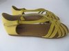 11868 - Infantil Feminino Sandália em couro amarelo trançada Hobby - comprar online