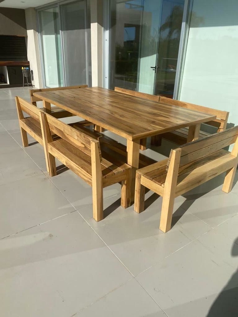 Bancos con y sin respaldo - Madera Maciza - Muebles a Medida 