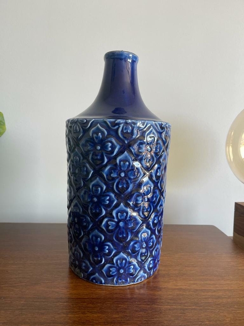 Jarrón Floral azul