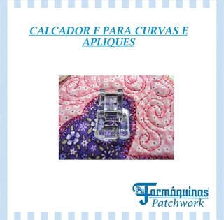 Calcador para curvas e apliques - JANOME