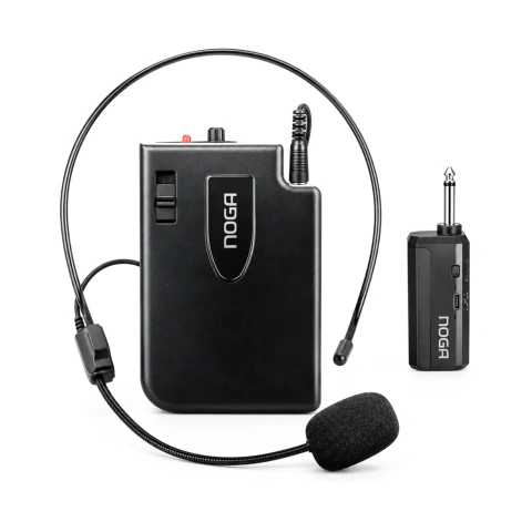 MICROFONO AMPLIFICADOR PORTATIL INALAMBRICO RECARGABLE PROFESIONAL MANOS LIBRES VINCHA 2,4GHZ NOGA NG-MI140