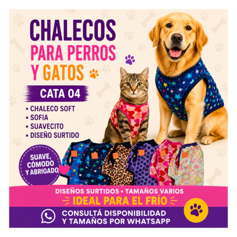 CHALECO SOFT SOFIA SUAVECITO DISEÑOS SURTIDOS