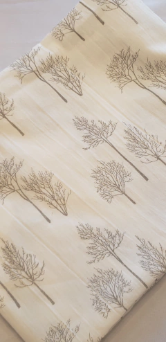MANTEL TUSSOR ESTAMPADO ÁRBOLES - RUPICORA TIENDA DECO
