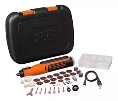 Kit Micro Retífica 8V Íon de Lítio com 35 Acessórios - BCRT8K35-BR