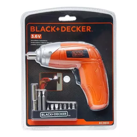 Parafusadeira 3,6V com 10 Acessórios – Black+Decker KC3610-BR