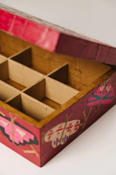 Caja de madera mediana - Salmón Tienda