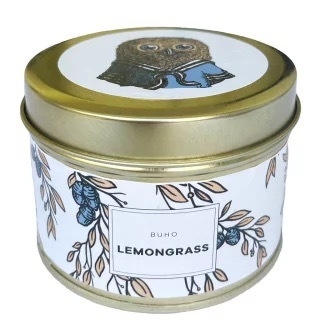 VELA DE SOJA - BÚHO - LEMONGRASS