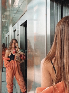 ONESIE MUJER/ADOLESCENTE ORANGE NEW YORK - LA MONA onesies