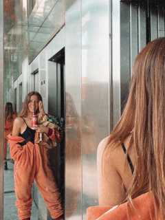 ONESIE MUJER/ADOLESCENTE ORANGE NEW YORK - LA MONA onesies