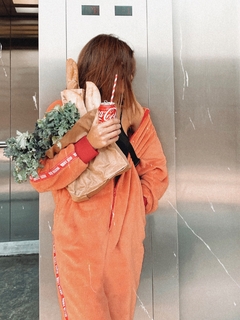 ONESIE MUJER/ADOLESCENTE ORANGE NEW YORK