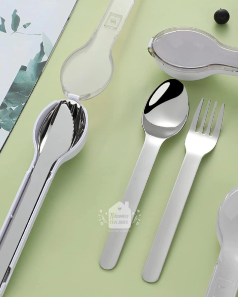 Set completo de cubiertos con estuche - comprar online