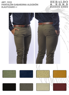 PANTALON GABARDINA ALGODON ELASTIZADO FIT 1333