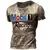 Camisetas vintage para homens com estampa 3d americana camiseta manga curta over - shopping frumb