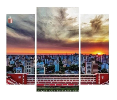 Cuadro Triptico Irregular Estudiantes de la Plata #