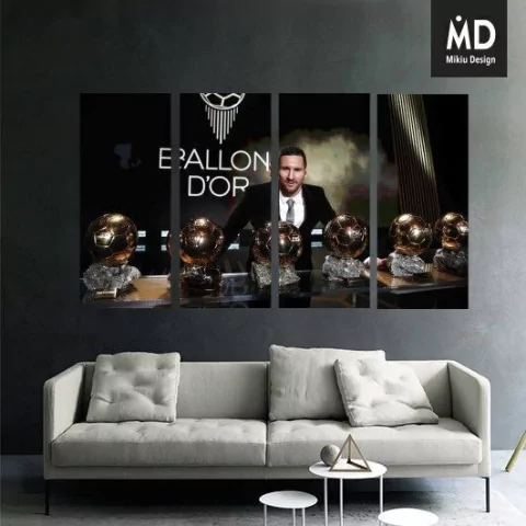 Cuadriptico Regular Messi Balon de Oro#27