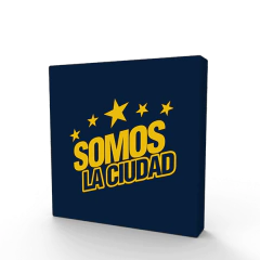 Imagen de Cuadritos decorativos Rosario Central 15 cm x 15 cm