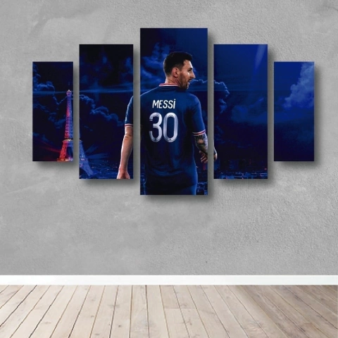 Cuadro poliptico Messi Paris Saint-Germain #68