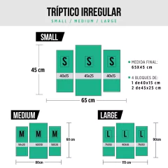 Cuadro Tríptico irregular Nadal - comprar online
