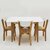 MESA OLDEN TAPA BLANCA (1.20 X 0.70) + 4 SILLAS CHERLYN MADERA