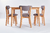 MESA ALTA PATAS 45º (1.20 X 0.70) + 4 SILLAS CHERLYN TAPIZADAS CHINCHILLA - comprar online