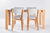 MESA ALTA PATAS RECTAS (1.40 X 0.80) TAPA BLANCA + 4 SILLAS CHERLYN TAPIZADAS METAL