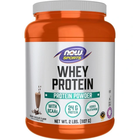 NOW Foods Whey Protein 24 g con BCAA — Chocolate — 2 lb