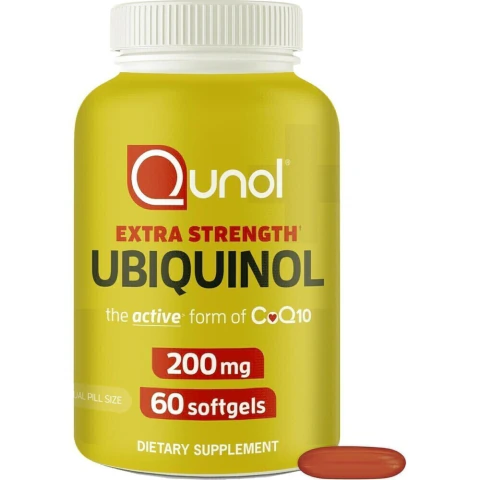 Qunol Ubiquinol 200 mg Coenzima Q10 60 Cápsulas