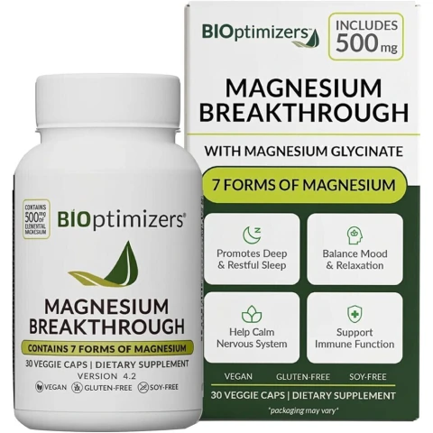 BIOptimizers Magnesio 500 mg 7 Formas 30 Cápsulas