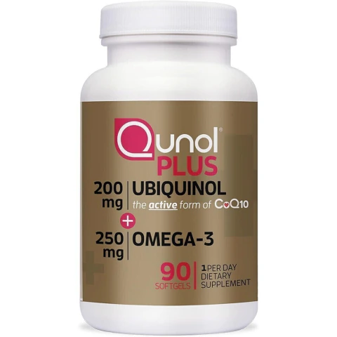 Qunol Plus Ubiquinol CoQ10 200 mg + Omega 3 90