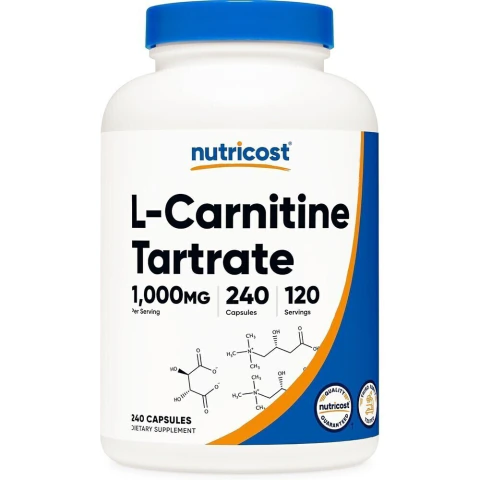 Nutricost L-Carnitina Tartrato 1000 mg 240 Cápsulas