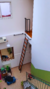 Imagen de I Escalera para altillos o entrepisos con escalones de madera y pasamanos