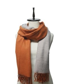 BUFANDON BICOLOR DOBLE FAZ CON FLECOS - comprar online