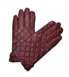 GUANTE DE CUERO MATELASEE CON ROMBOS - comprar online