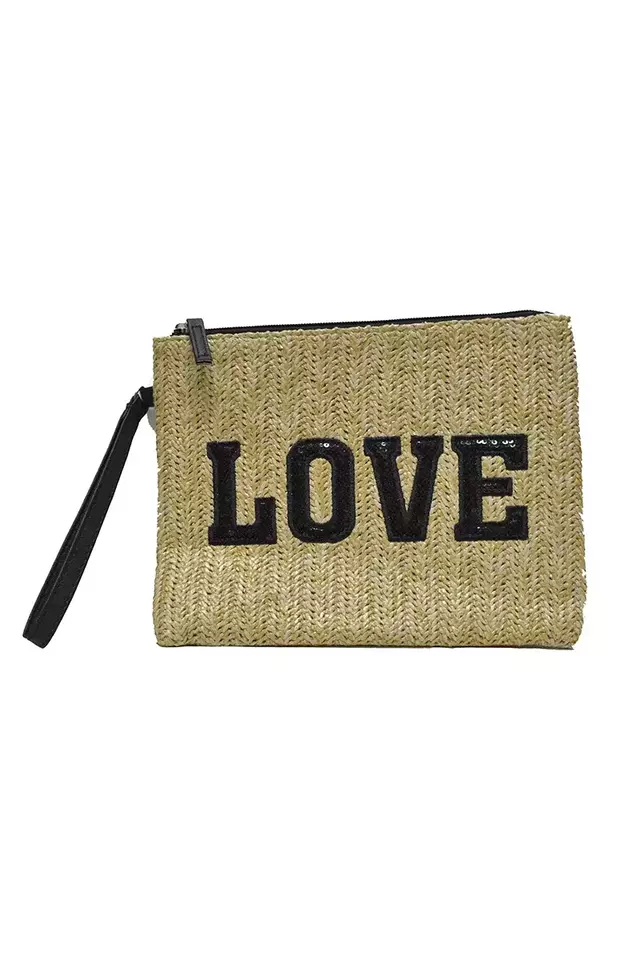 Sobre/portacosmeticos bordado love — imagen 4