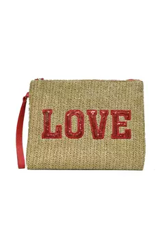 SOBRE/PORTACOSMETICOS BORDADO LOVE