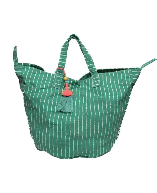 Bolso rayado 100% algodón — imagen 2