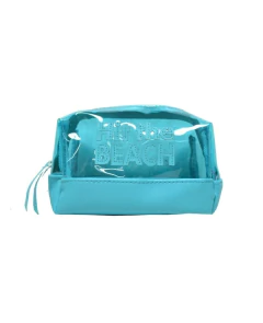PORTACOSMETICO BEACH PVC RECTANGULAR GRANDE