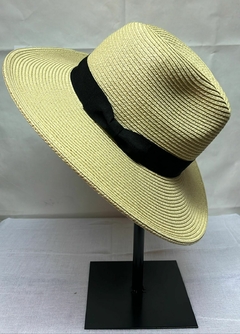 SOMBRERO FIBRA NATURAL CON CINTA DE GROSS - comprar online