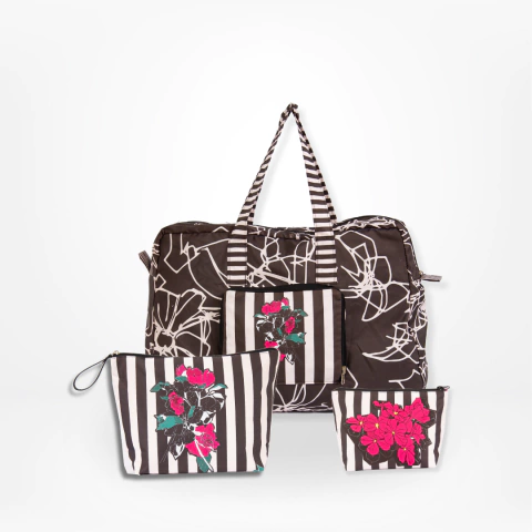 Set viaje finde xl: bolso plegable y 2 organizadores necessaire - comprar online
