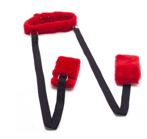 Coleira Em Pelucia Com Amarras Para Pernas 64350