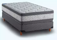 Colchón espuma reforzado Topacio Marfil Plus 80x190x30 cm + sommier