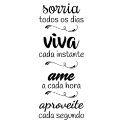 Adesivo Frase - Sorria Viva Ame Aproveite