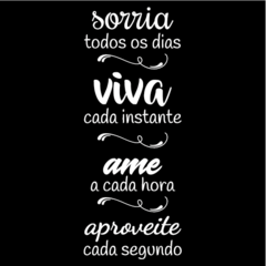 Adesivo Frase - Sorria Viva Ame Aproveite na internet