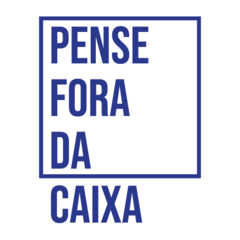 Adesivo Frase - Pense fora da caixa - Loja ArteQueCola