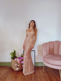 Vestido Ginebra gold - comprar online