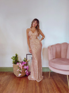 Vestido Ginebra gold - Coronadas De Gloria