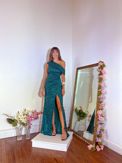 Vestido Toscana verde esmeralda