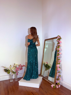 Vestido Toscana verde esmeralda - Coronadas De Gloria